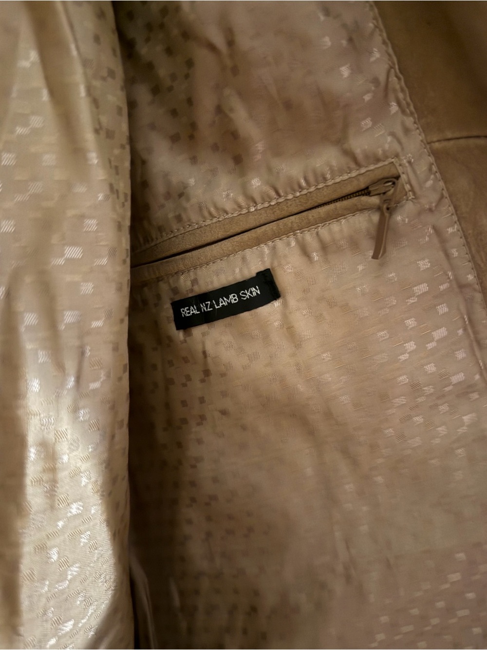 Joseph Barry Men’s XL Real NZ Lambskin Leather Jacket Tan Brown Zip Coat - Picture 7 of 10